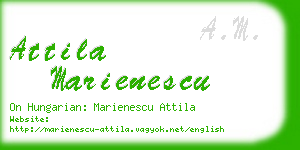 attila marienescu business card